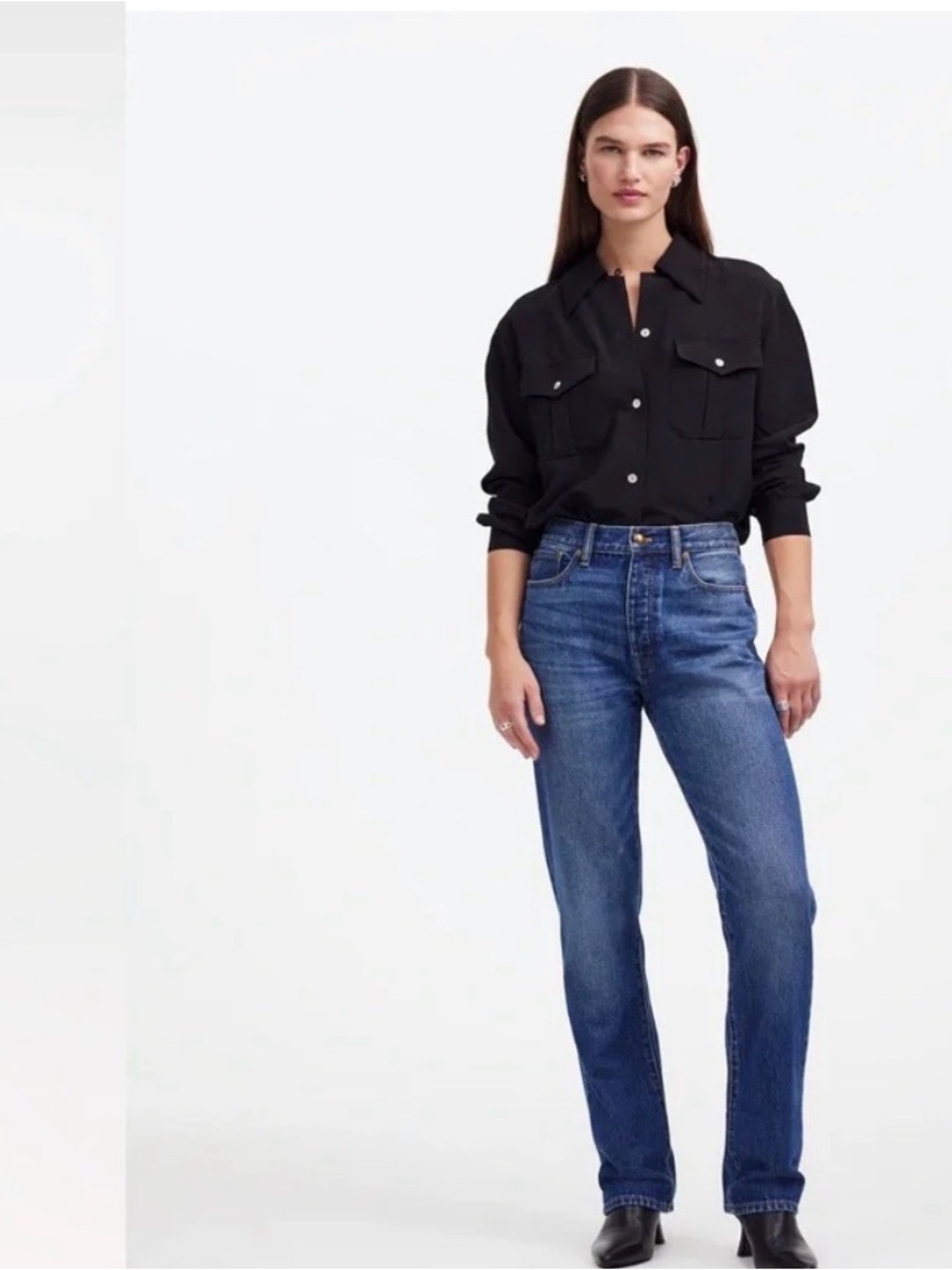 *ALEXA CHUNG* Madewell Blue Straight-Leg Denim Jeans Size 28